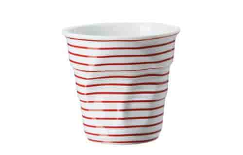 Gobelet 18 cl Revol Froissés Cappuccino Marinière Rouge