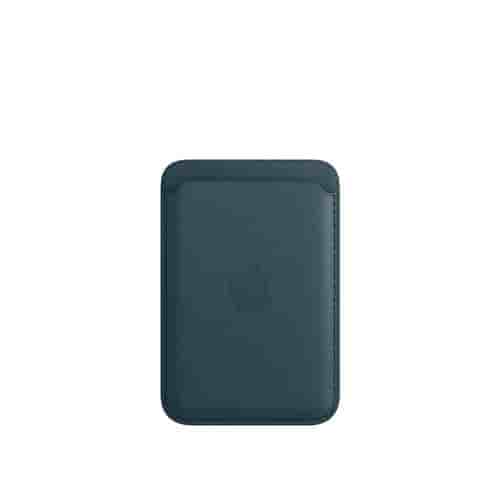 Porte-cartes en cuir Apple Magsafe Bleu baltique