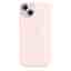Apple Coque en silicone avec MagSafe pour iPhone 15 Plus Rose pâle