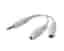 INECK® Doubleur cable blanc Jack 3.5 mm Stereo