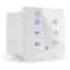 Power Dynamics Powerline A100W Amplificateur audio mural 4 x 20 Watts, Récepteur sans fil Bluetooth, USB et micro SD, Ecran tactile