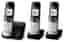 Téléphone Fixe sans fil Panasonic KX-TG6823 Dect Trio Noir