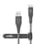 Câble renforcé Wefix Pro USB-A vers USB-C 240 W 1m Gris