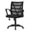 Chaise de Bureau LANGRIA en Tissu Noir Pivotant 360 Degrés Noir