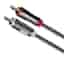 Câble d'interconnexion audio stéréo 2 canaux Monster Cable 2 RCA mâle vers 2 RCA mâle 1,5 m Noir