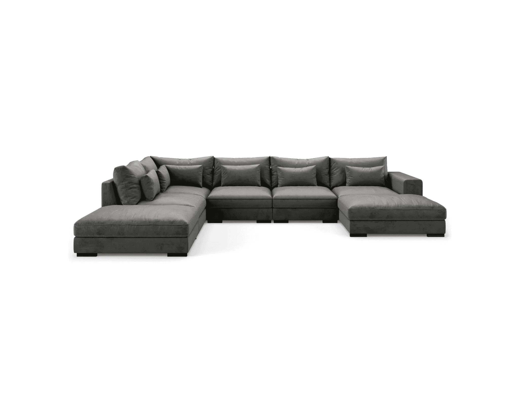 Dubai 5-sits U-soffa grå