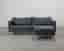 Sits 3-sits soffa med fotpall blå
