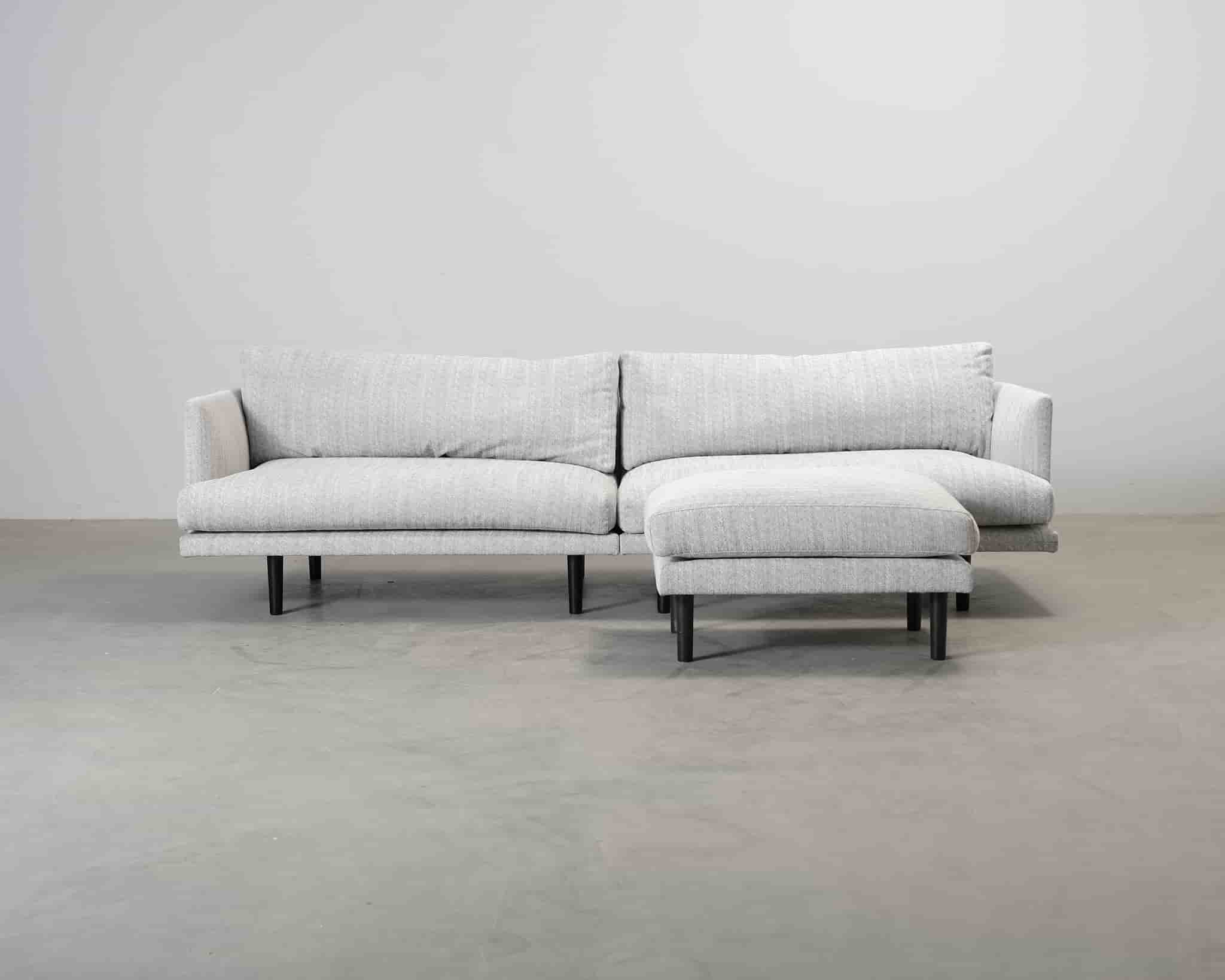 Homeline 4-sits soffa med fotpall grå
