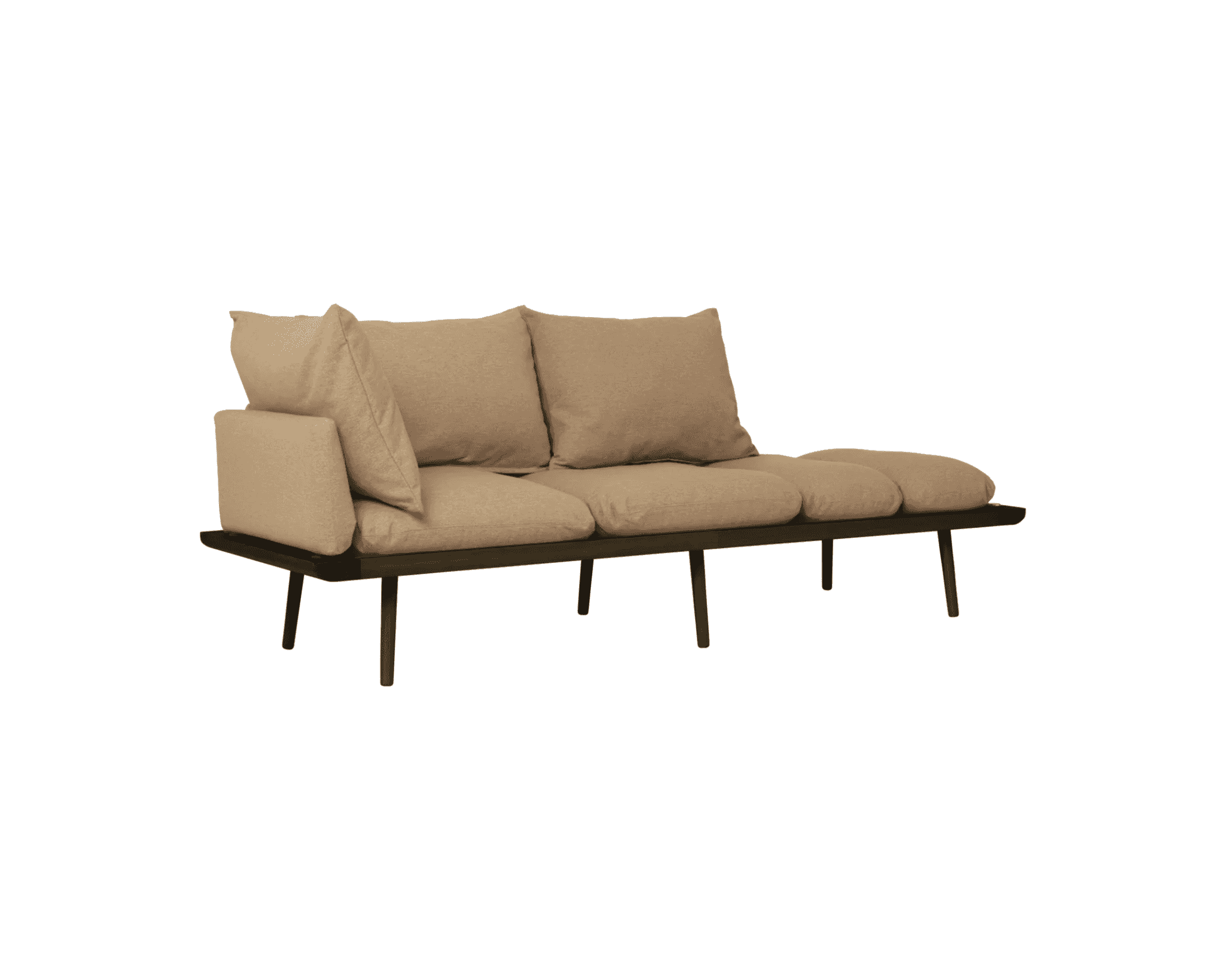 Umage Lounge Around 3-sits soffa mörkbetsad ek / Sugar Brown