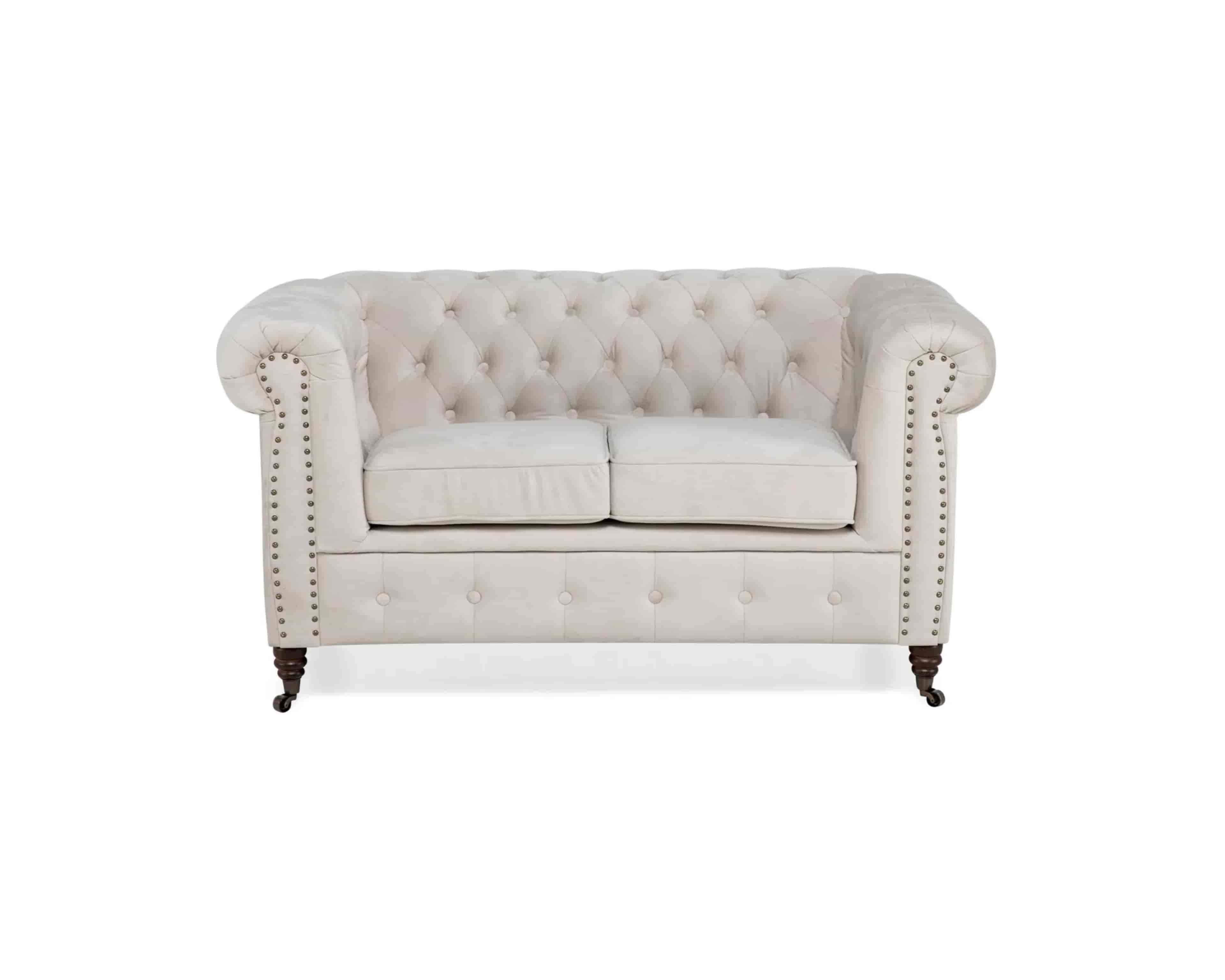 Chesterfield Deluxe 2-sits soffa beige