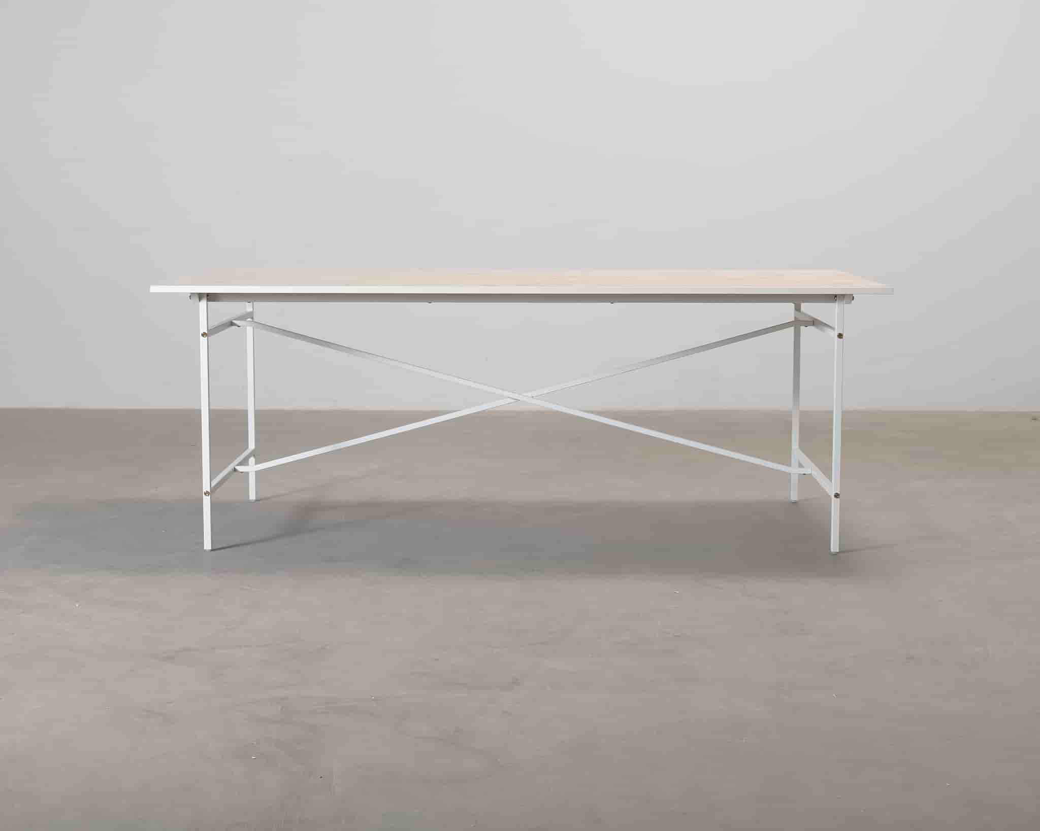 FeelDesign Cliff matbord 200 cm vit / ek