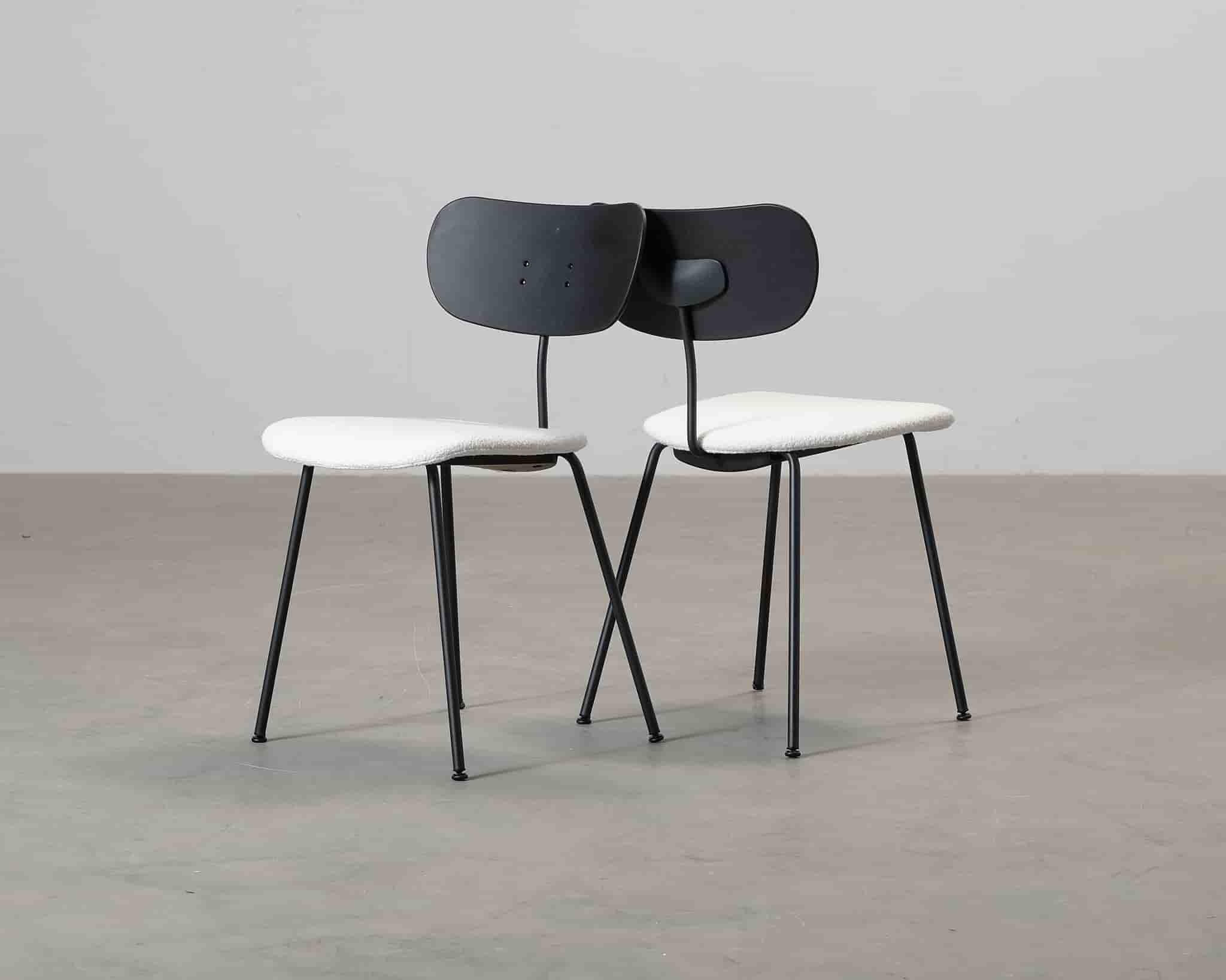 Decotique Habit matstol svart / vit, set om 2
