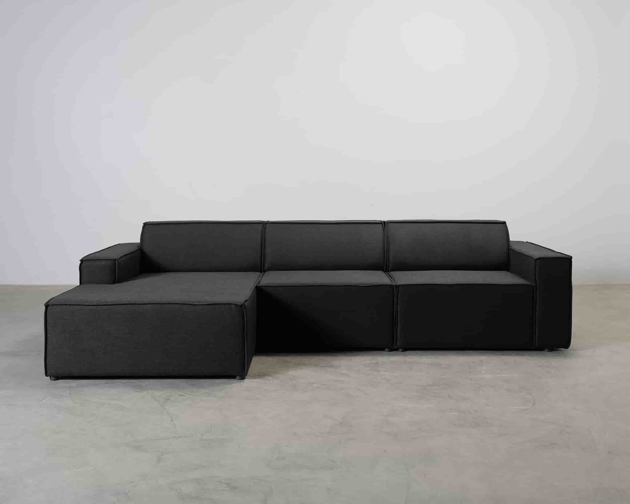 Micadoni Jodie 4-sits divansoffa grå