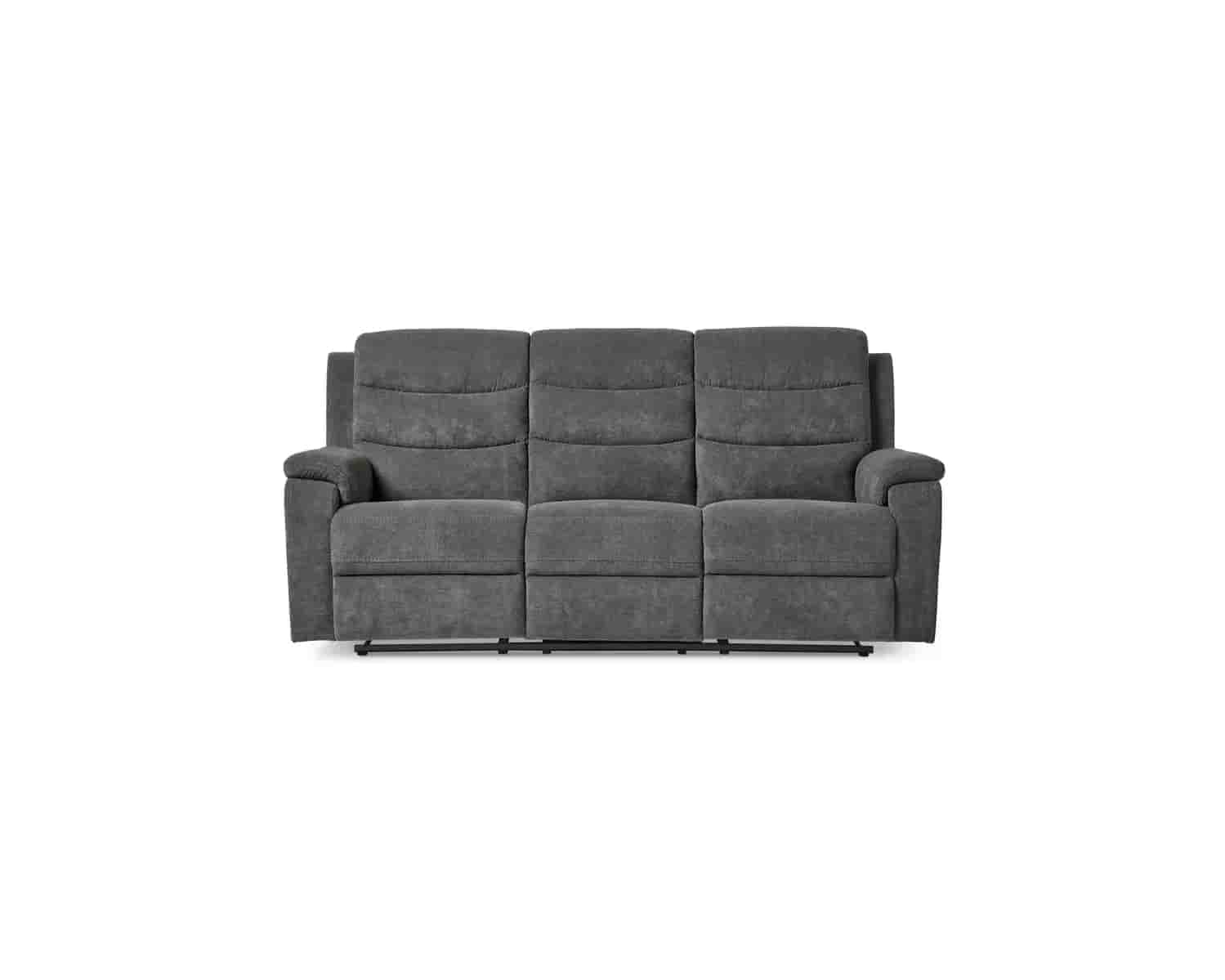 Mio Lazy 3-sits reclinersoffa grå