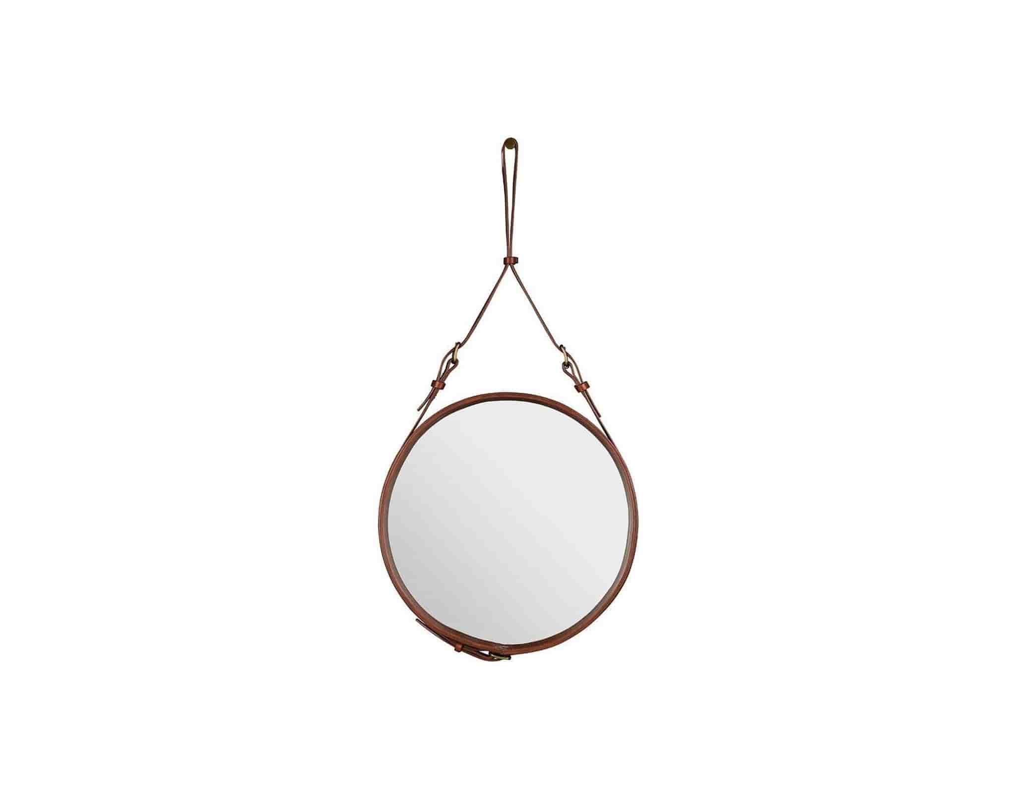 Gubi Adnet väggspegel ø 45 cm brun