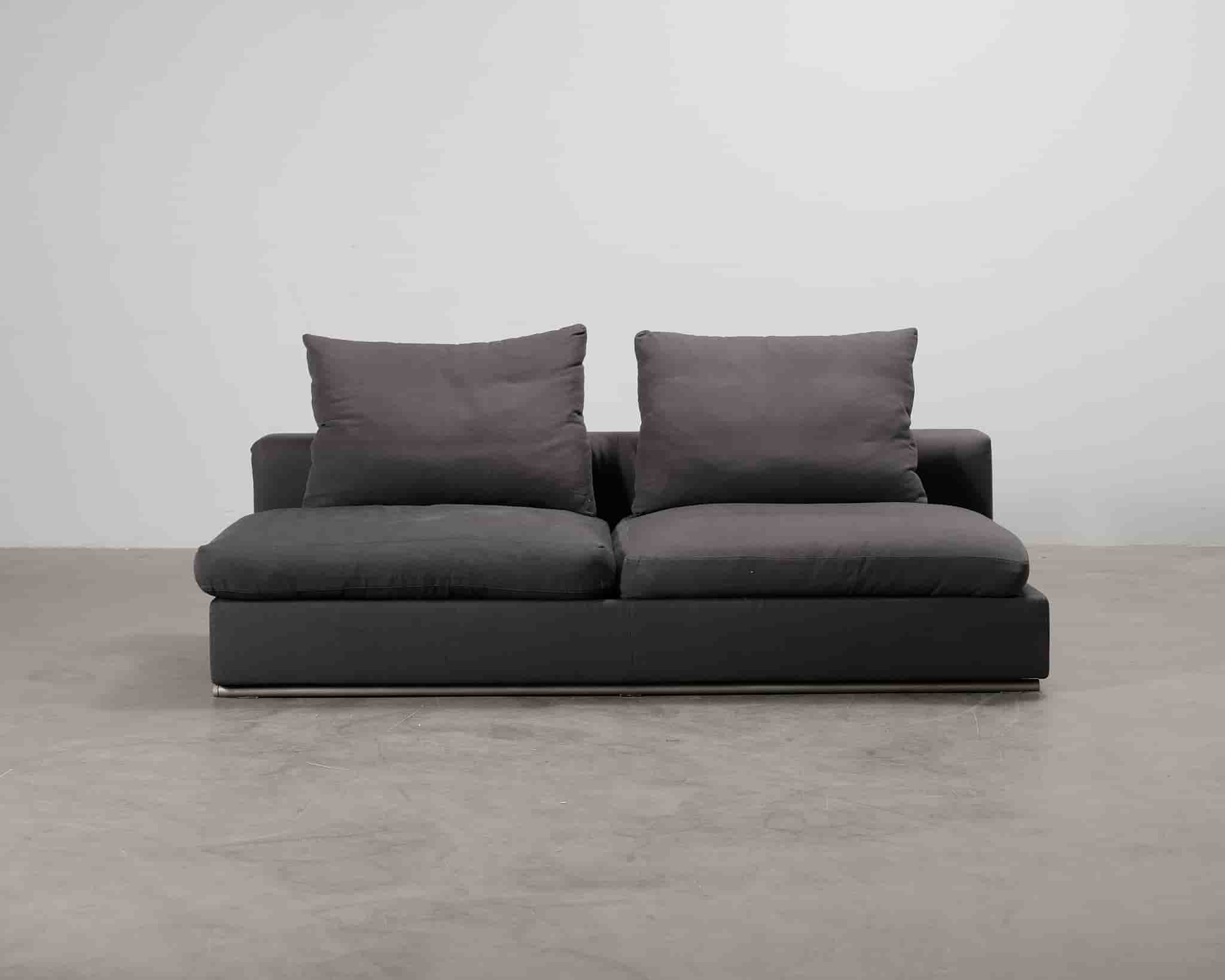 Flexform Groundpiece 2-sits modulsoffa mörkgrå