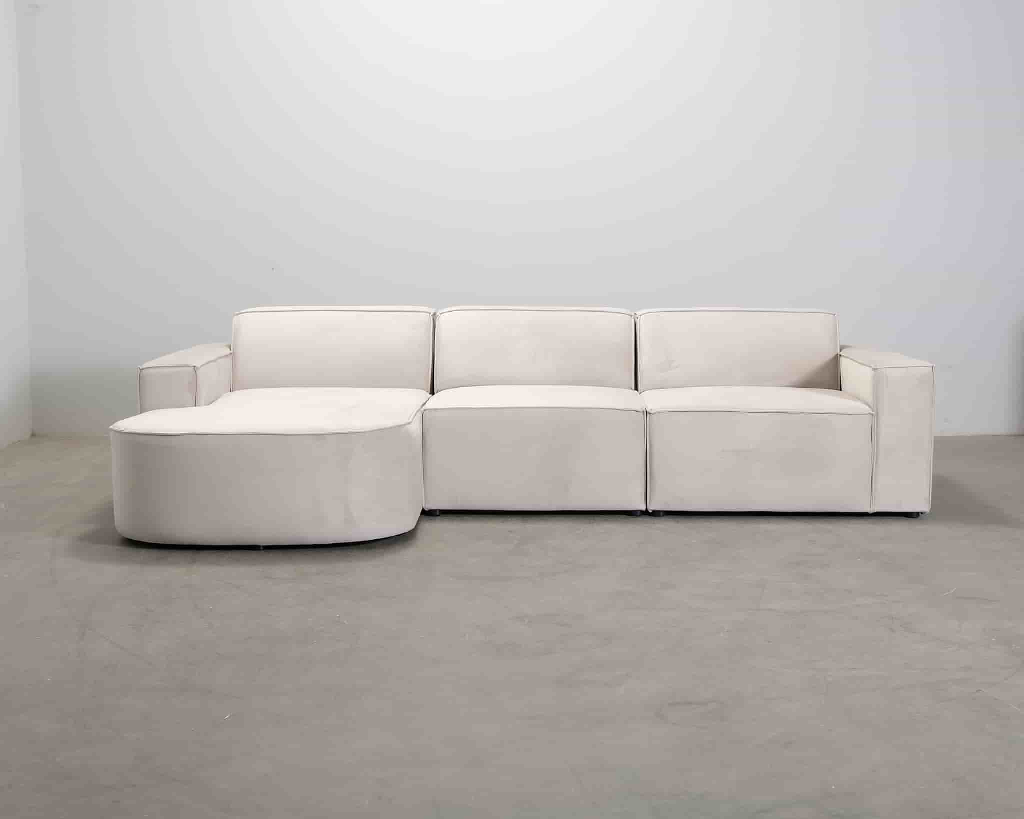 Micadoni Jodie 4-sits divansoffa ljusbeige