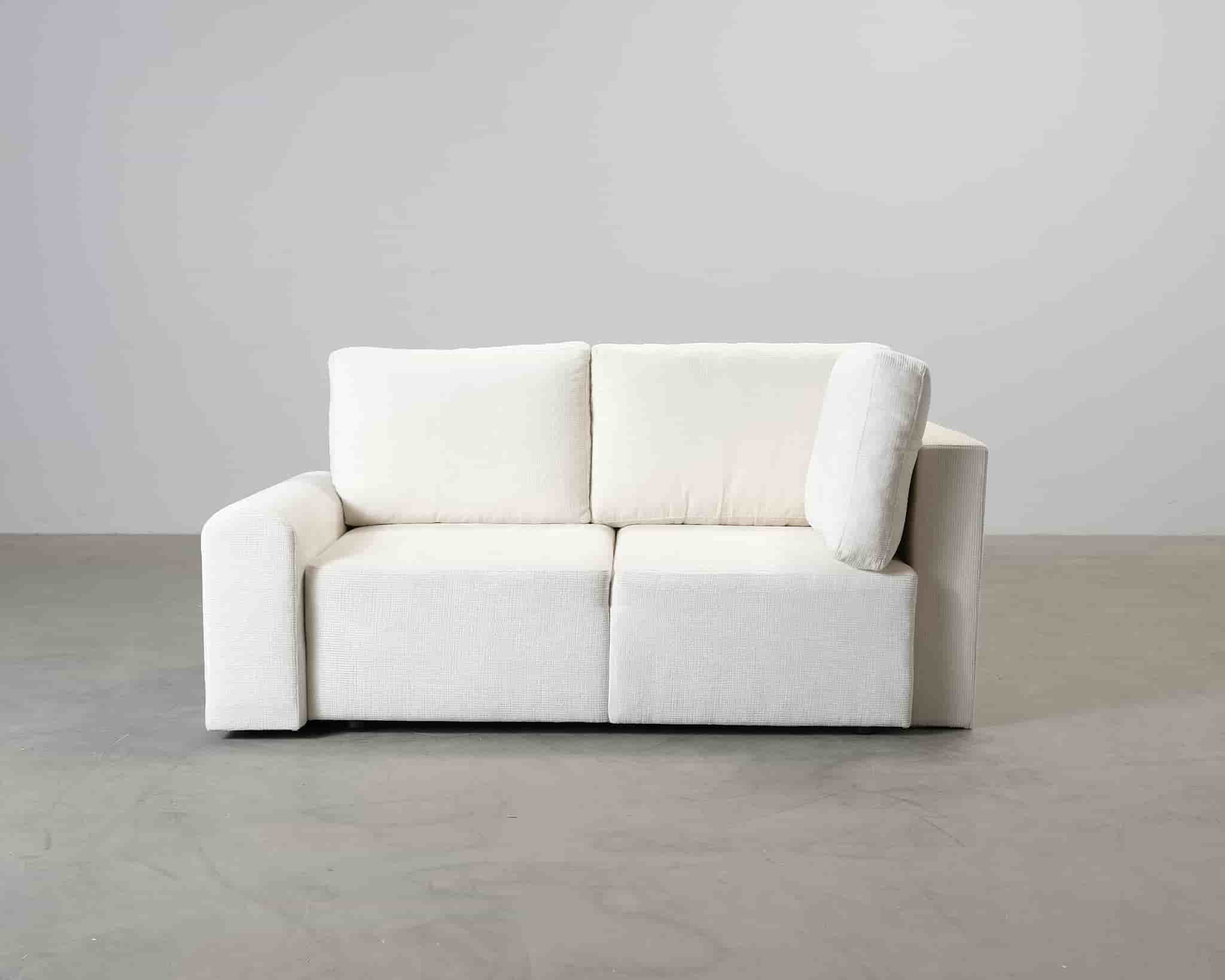 Bella 3-sits bäddsoffa med divan vit