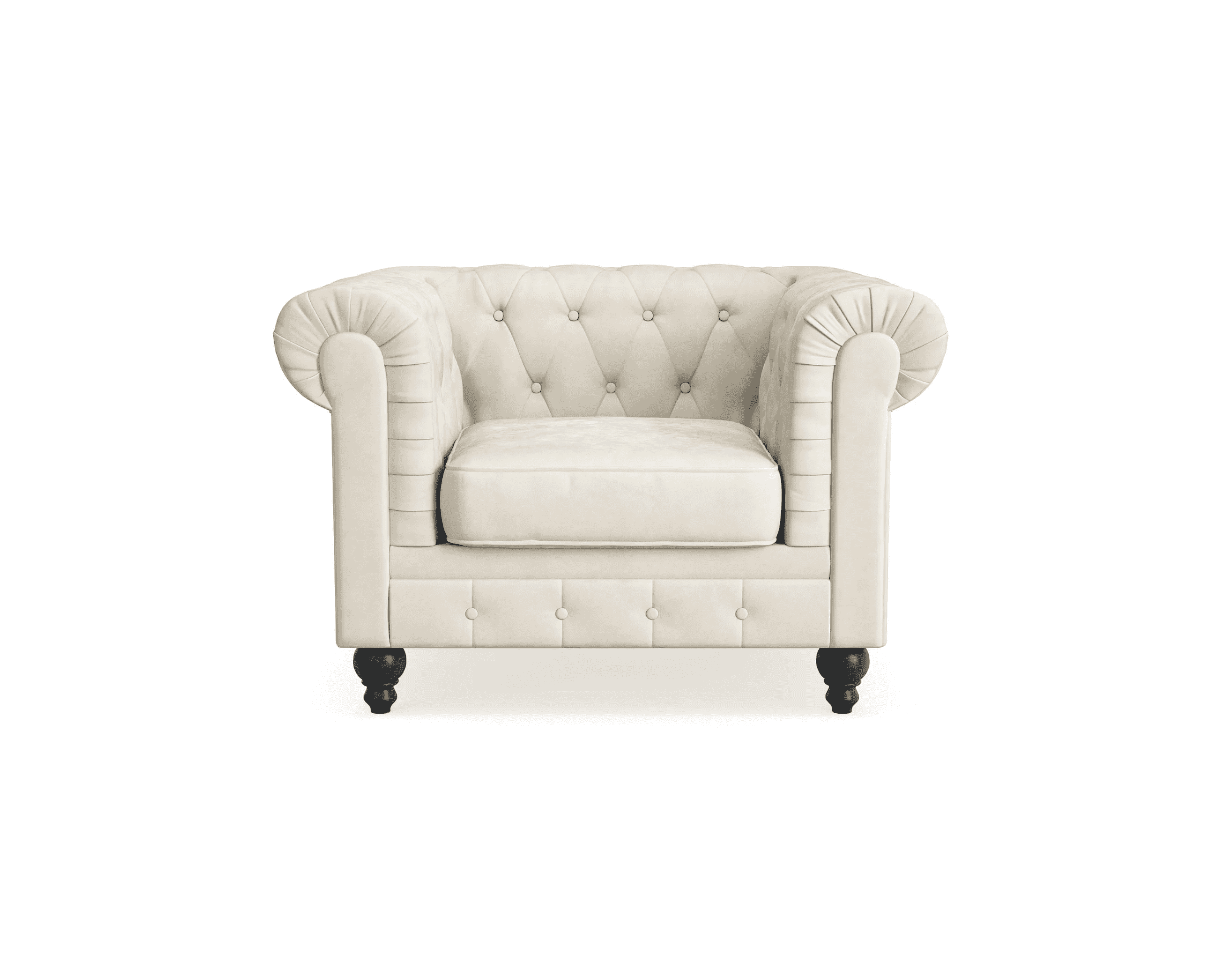 Manor House Chesterfield Lyx fåtölj beige
