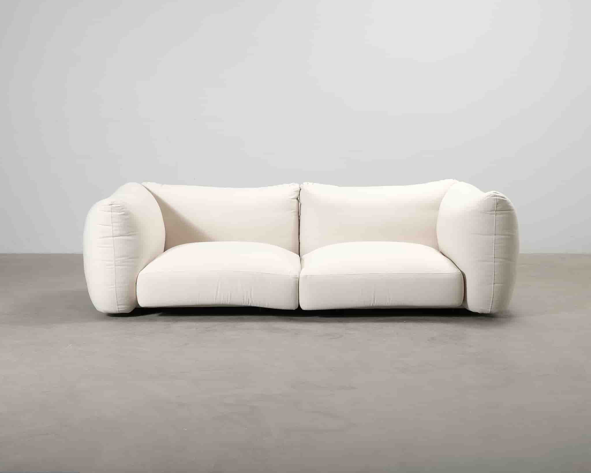 Layered Lotta Agaton 2-sits soffa naturvit
