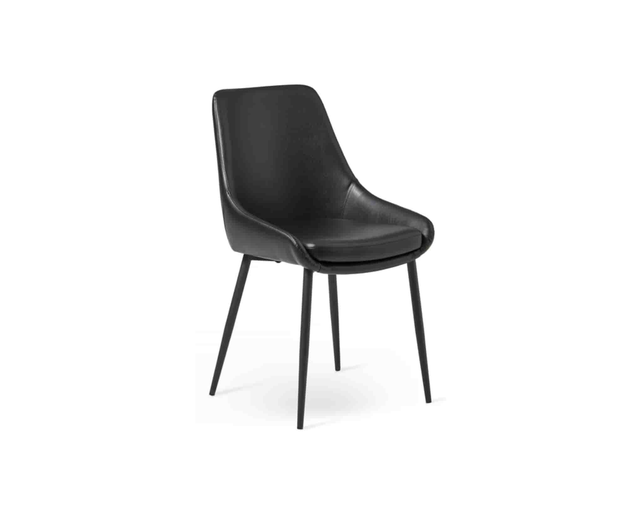 Mio Leon matstol svart, set om 2