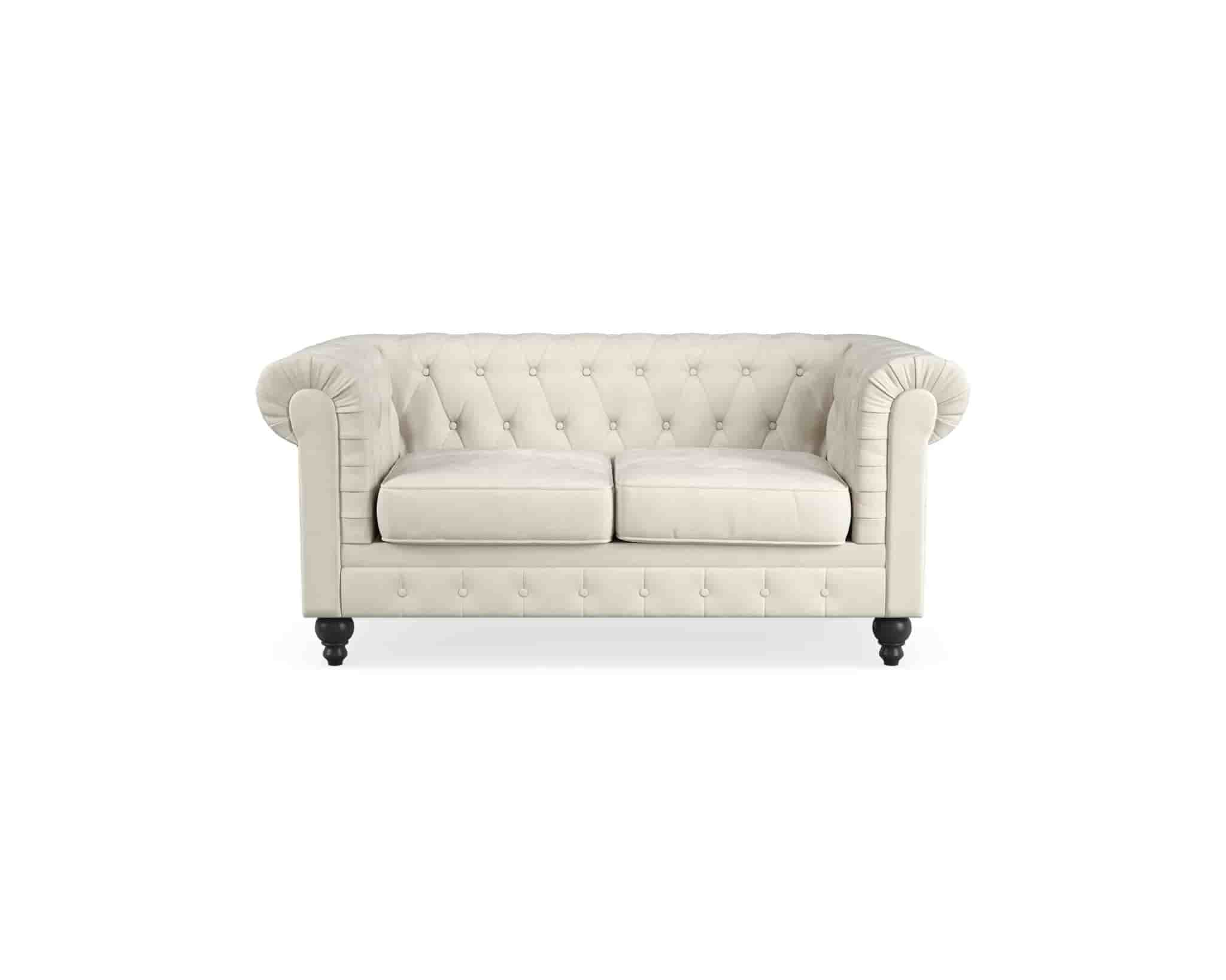 Manor House Chesterfield Lyx 2-sits soffa beige
