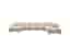 Grande 6-sits U-soffa beige