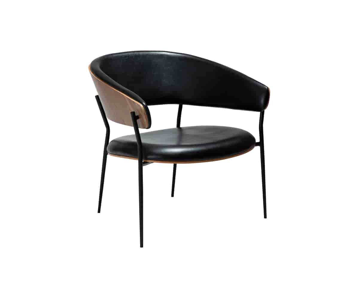 Dan-Form Crib loungestol svart / valnöt