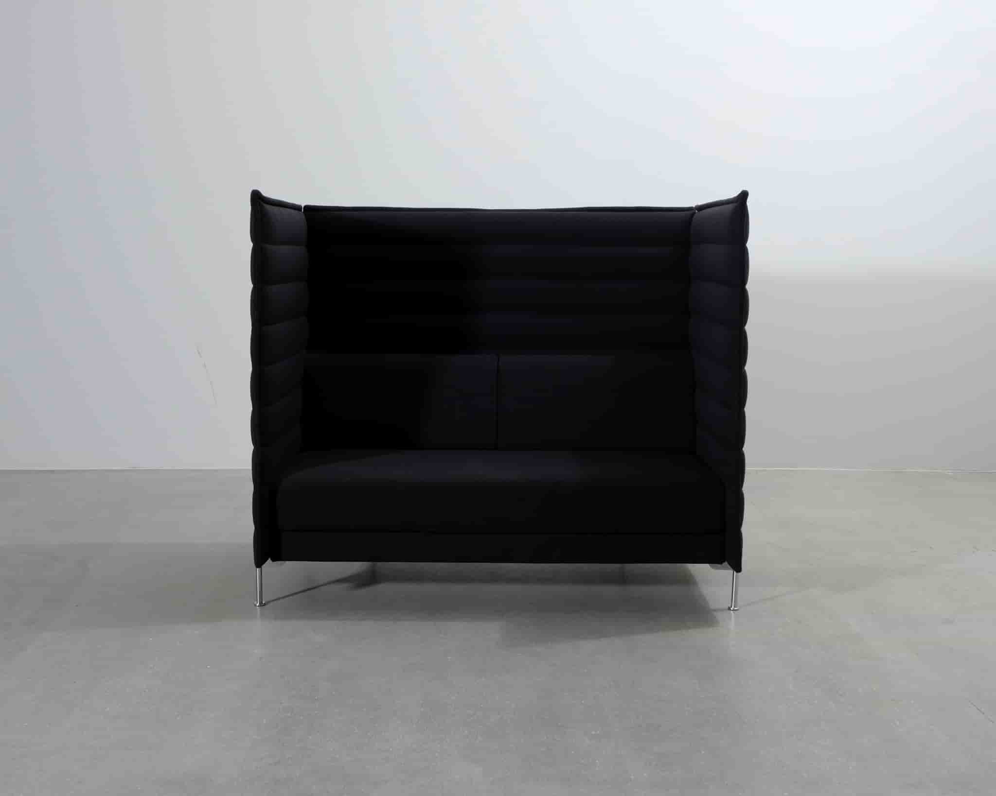 Vitra Alcove Highback 2-sits akustiksoffa svart
