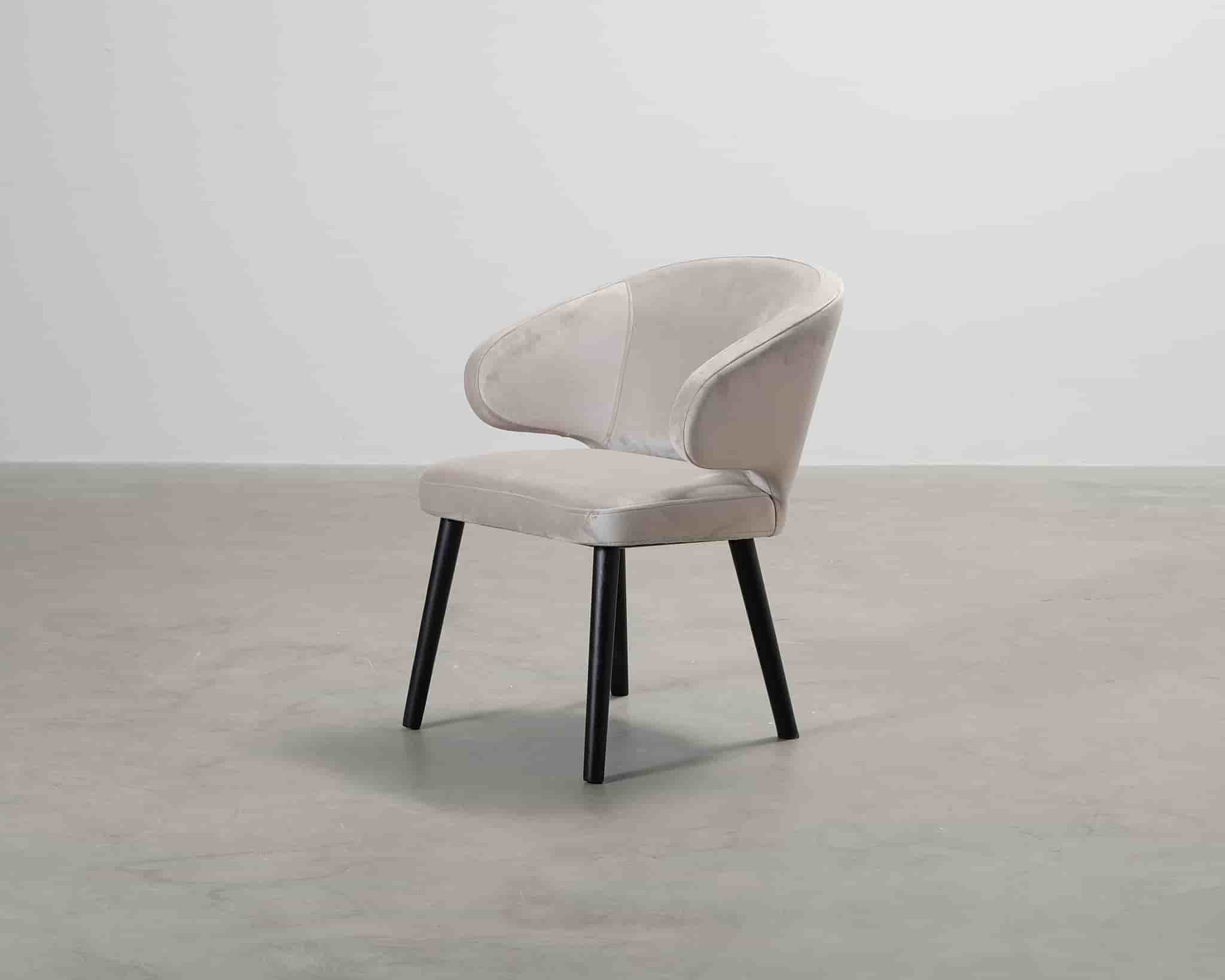Richmond Interiors Indigo sammetsstol grå