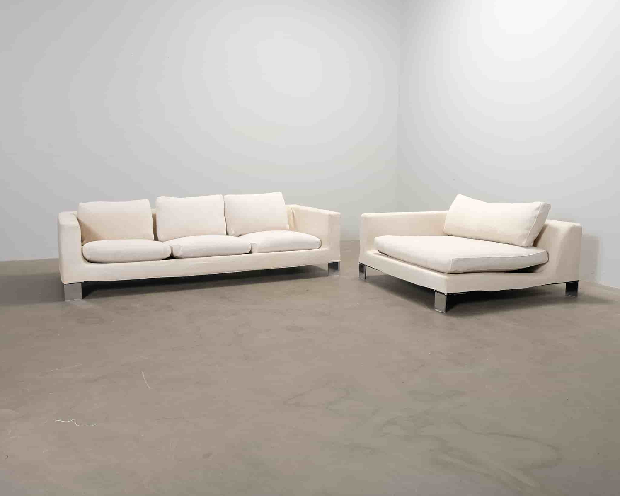 Minotti 4-sits soffgrupp naturvit