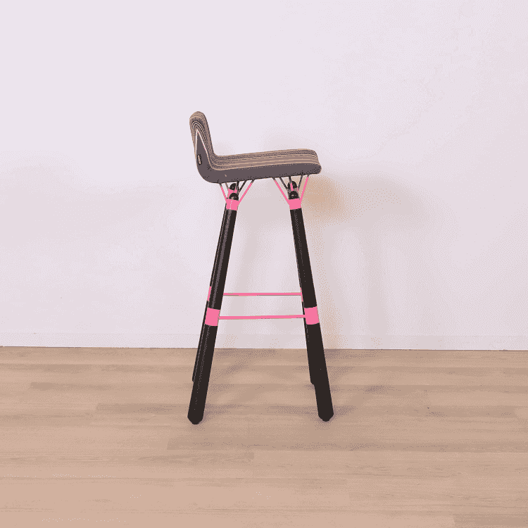 Mönstrad barstol Nest BS - Rosa