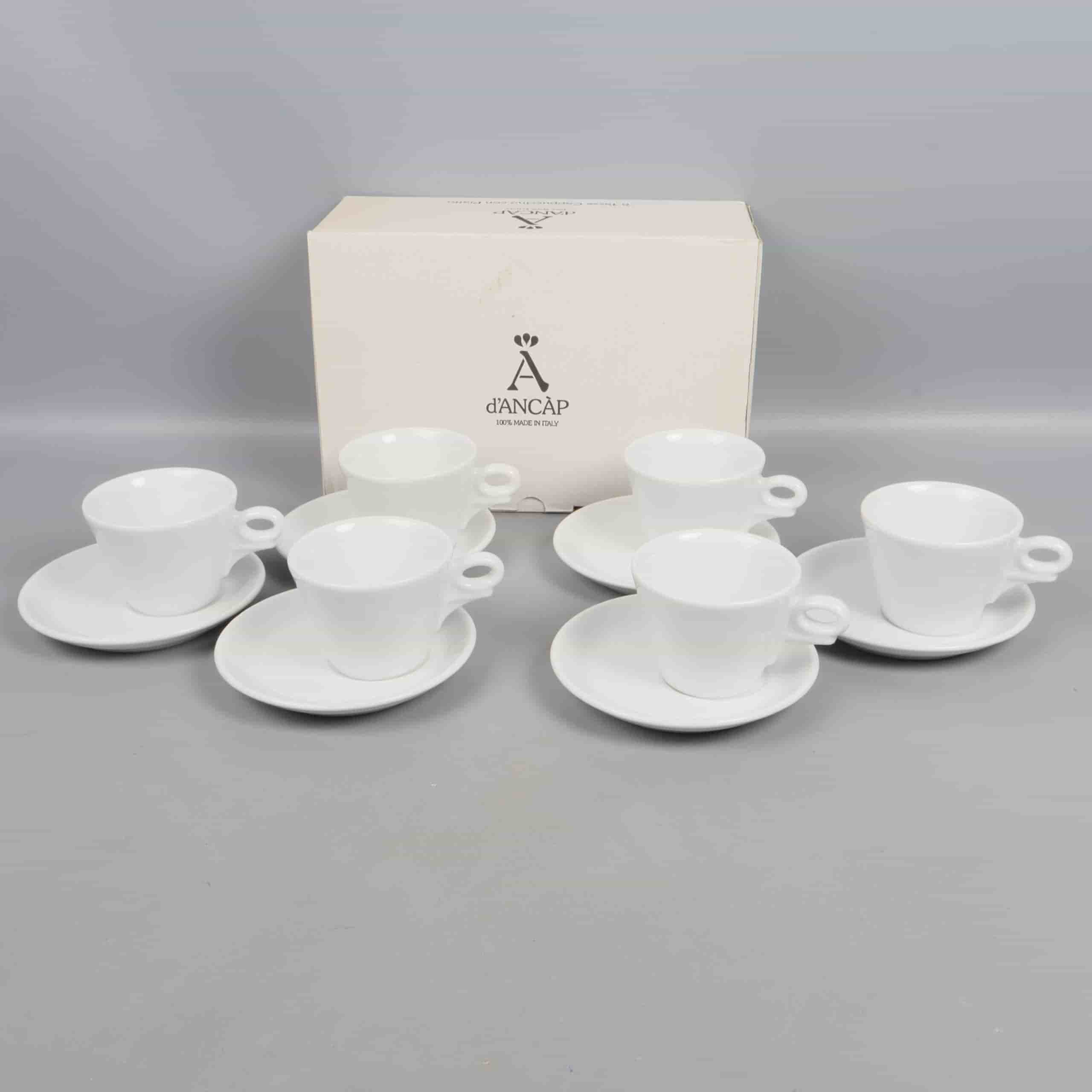 Le porcellane d´ANCAP - Cappuccinokoppar med fat set