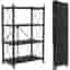 4-Tier Foldable Storage Rack Shelf with Castor Wheels - 48in x 13in x
