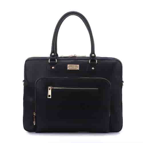 Sandy Lisa SLLDN-BKBK-14 London Shoulder Bag - Black - Sandy Lisa's Signature - Shoulder Strap - For 15.6 inches Notebook