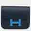 Hermes Blue Epsom Constance Slim Wallet