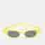 Adam Selman x Le Specs Yellow/Black The Breaker Oval Sunglasses