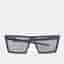 By RetroSuperFuture Black Rectangle Tinted Sunglasses