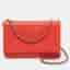 Chanel Orange Caviar Leather Timeless CC Wallet On Chain