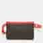 MICHAEL Michael Kors Brown/Red Signature Coated Canvas and Leather Belt Bag