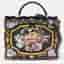 Dolce & Gabbana Dolce Box Black Acrylic and Snakeskin Leather Top Handle Bags