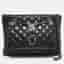 Chanel Black Quilted Leather Double Zip Pouch Bag