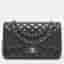 Chanel Grey Quilted Leather Jumbo Classic Double Flap Bag