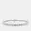 14K White Gold Round Lab Grown Diamond Four Prong Box Tennis Bracelet (5 ctw)