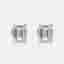 6.00 cts Emerald Cut 18k White Gold Lab Grown Diamonds Solitaire Stud Earrings