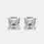 6.00 cts Princess Cut 18k White Gold Lab Grown Diamonds Solitaire Stud Earrings