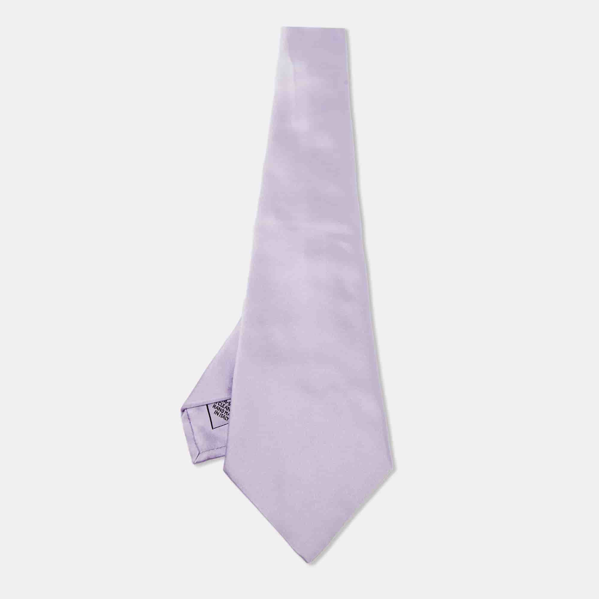 Brioni Lavender Satin Traditional Tie