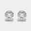 3.00 cts Princess Cut 18k White Gold Lab Grown Diamonds Earrings