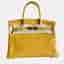 Hermes Birkin 30 Jaune Ambre Togo Calfskin Leather Top Handle Bag