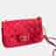 Chanel Classic Mini Rectangular Red Lambskin Leather Shoulder Bag
